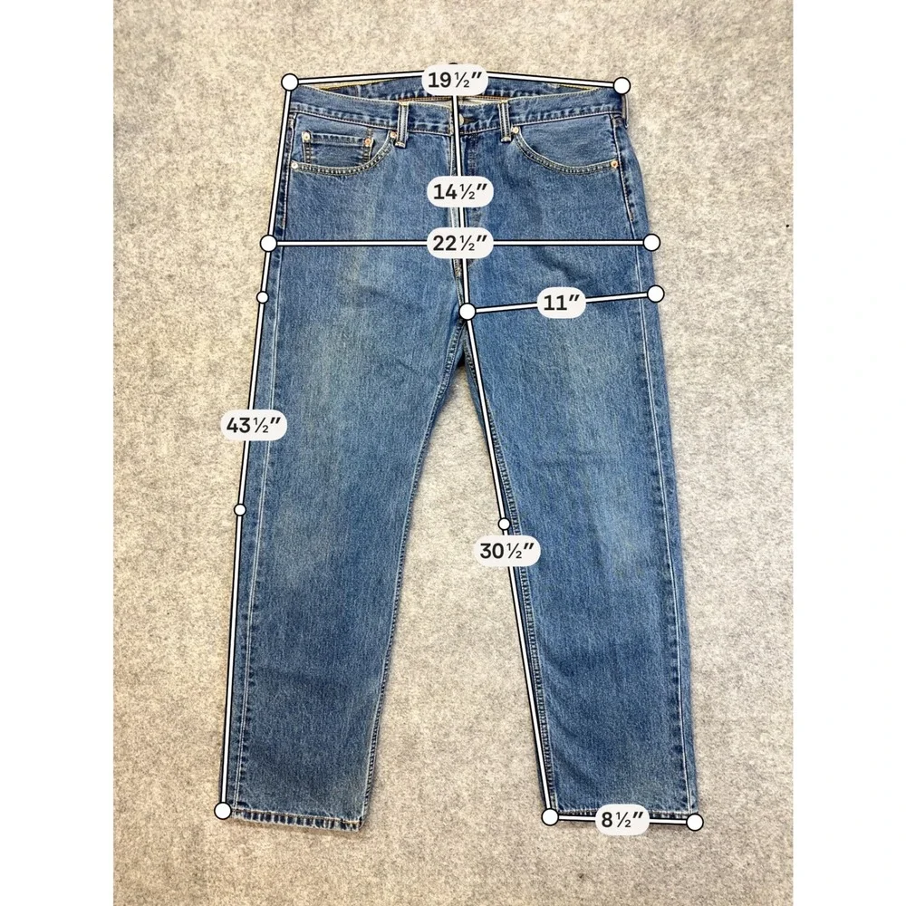 Lot of 4 Levis 505 Straight Jeans Men's 38x32 Blue Work Pants